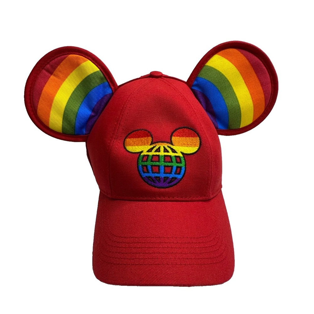 Walt Disney World Mickey Mouse Ears Baseball Cap Rainbow PRIDE Collection Hat